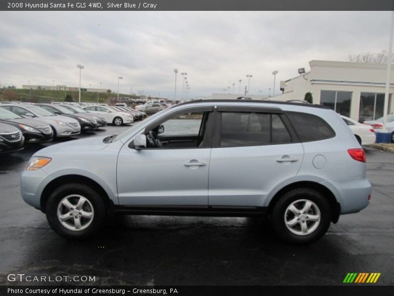 Silver Blue / Gray 2008 Hyundai Santa Fe GLS 4WD