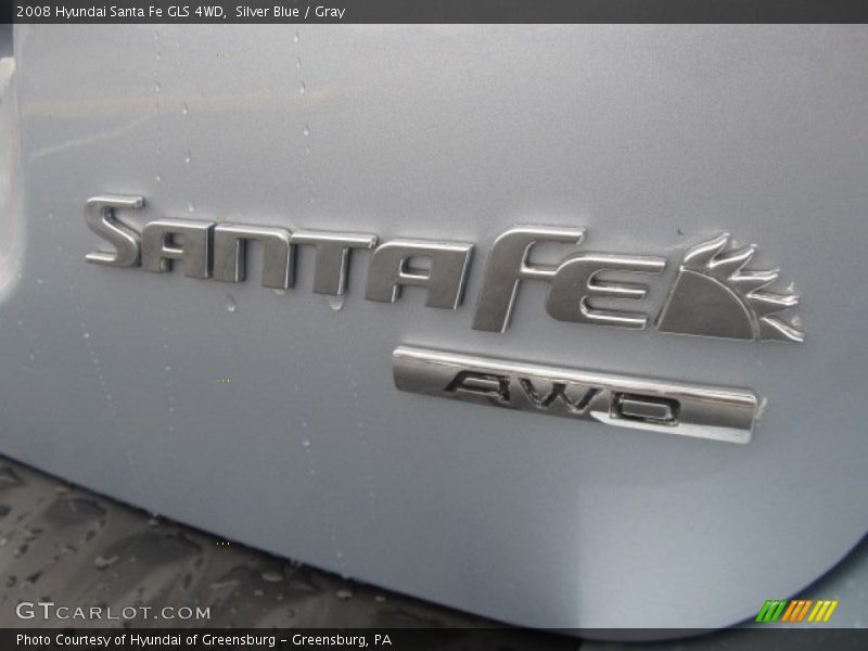 Silver Blue / Gray 2008 Hyundai Santa Fe GLS 4WD