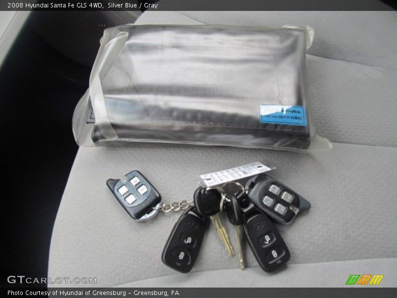 Silver Blue / Gray 2008 Hyundai Santa Fe GLS 4WD