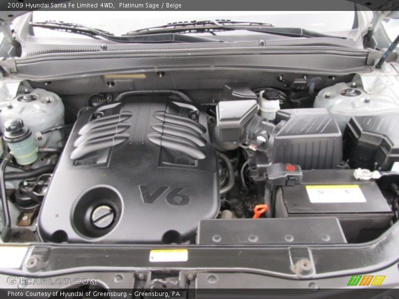 Platinum Sage / Beige 2009 Hyundai Santa Fe Limited 4WD