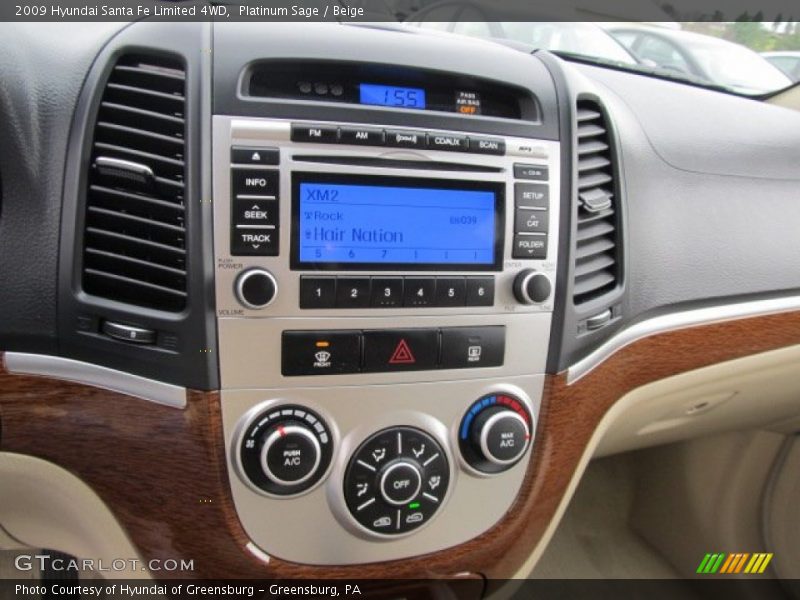 Platinum Sage / Beige 2009 Hyundai Santa Fe Limited 4WD
