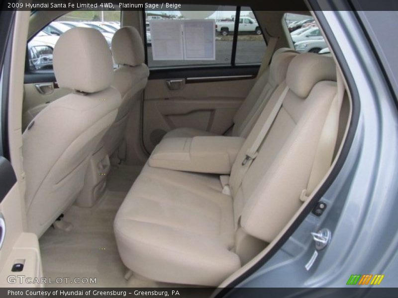 Platinum Sage / Beige 2009 Hyundai Santa Fe Limited 4WD