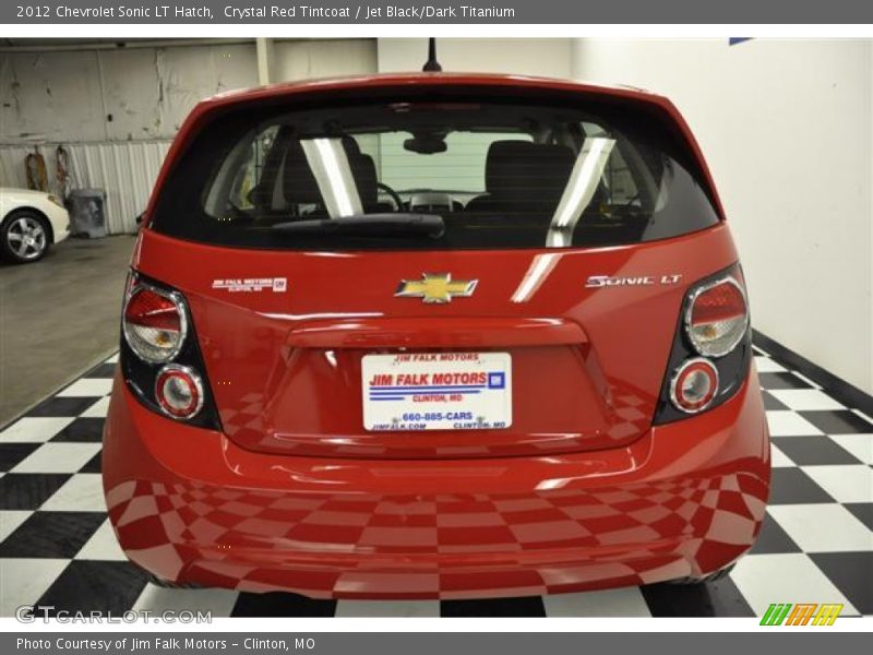 Crystal Red Tintcoat / Jet Black/Dark Titanium 2012 Chevrolet Sonic LT Hatch