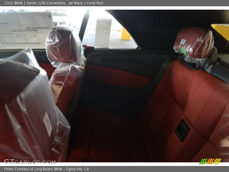 Jet Black / Coral Red 2012 BMW 1 Series 128i Convertible