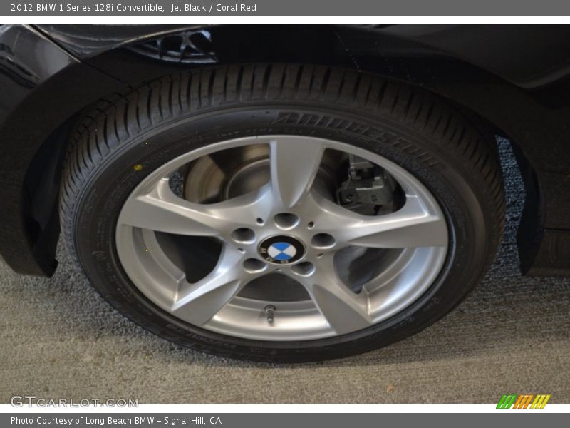 Jet Black / Coral Red 2012 BMW 1 Series 128i Convertible