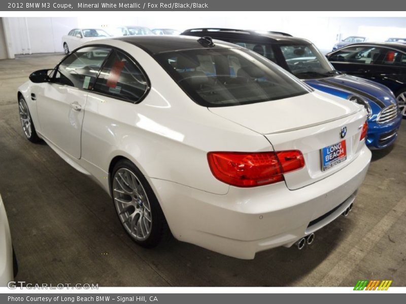 Mineral White Metallic / Fox Red/Black/Black 2012 BMW M3 Coupe