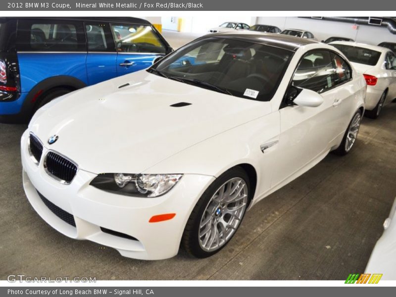 Mineral White Metallic / Fox Red/Black/Black 2012 BMW M3 Coupe