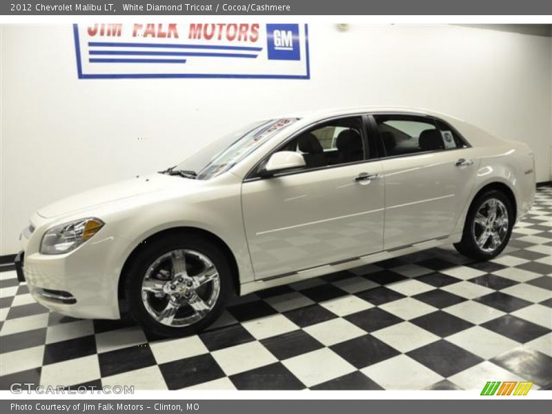 White Diamond Tricoat / Cocoa/Cashmere 2012 Chevrolet Malibu LT