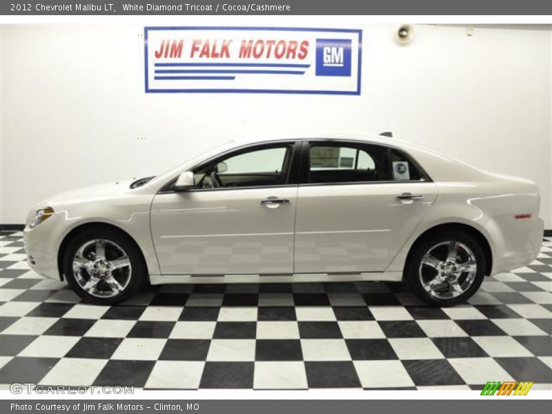 White Diamond Tricoat / Cocoa/Cashmere 2012 Chevrolet Malibu LT