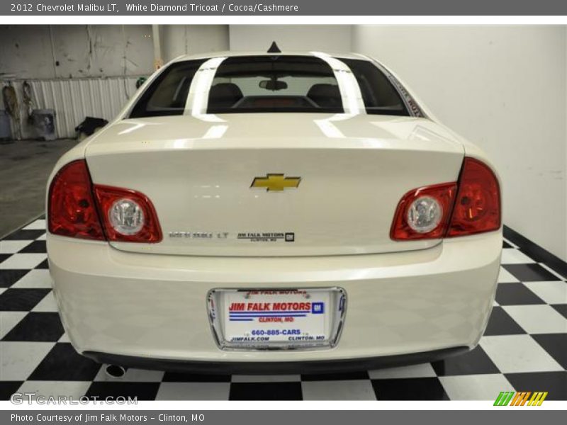 White Diamond Tricoat / Cocoa/Cashmere 2012 Chevrolet Malibu LT