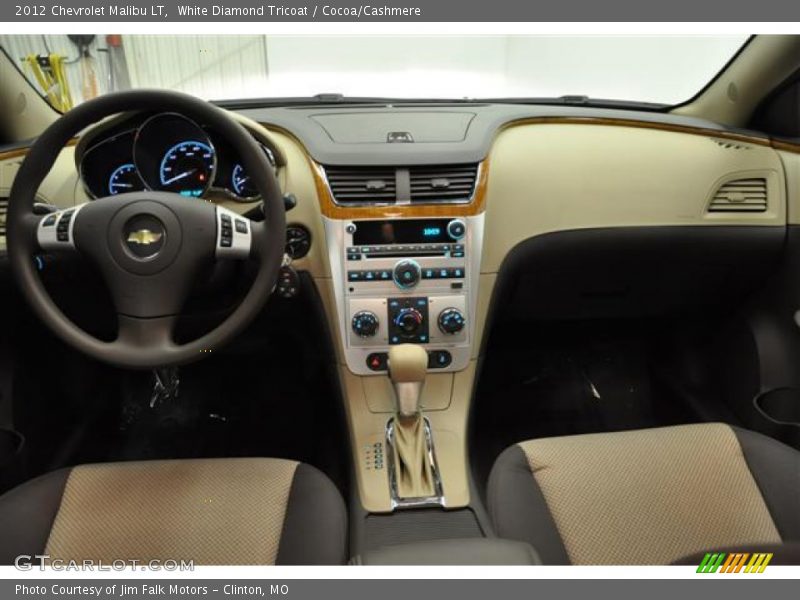 White Diamond Tricoat / Cocoa/Cashmere 2012 Chevrolet Malibu LT