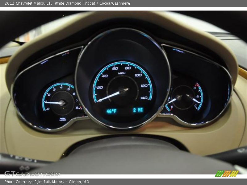 White Diamond Tricoat / Cocoa/Cashmere 2012 Chevrolet Malibu LT