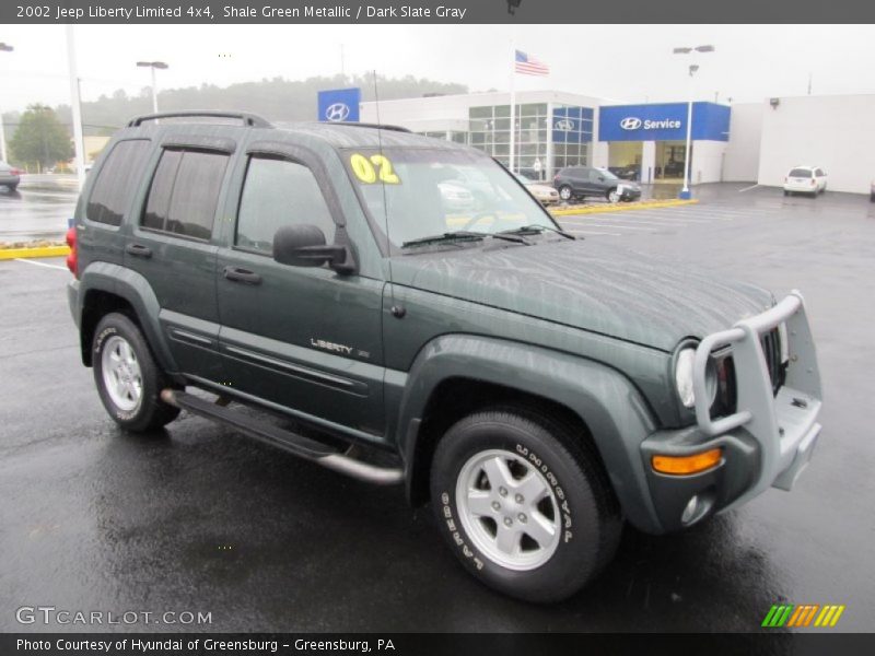 Shale Green Metallic / Dark Slate Gray 2002 Jeep Liberty Limited 4x4