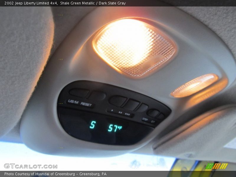 Shale Green Metallic / Dark Slate Gray 2002 Jeep Liberty Limited 4x4