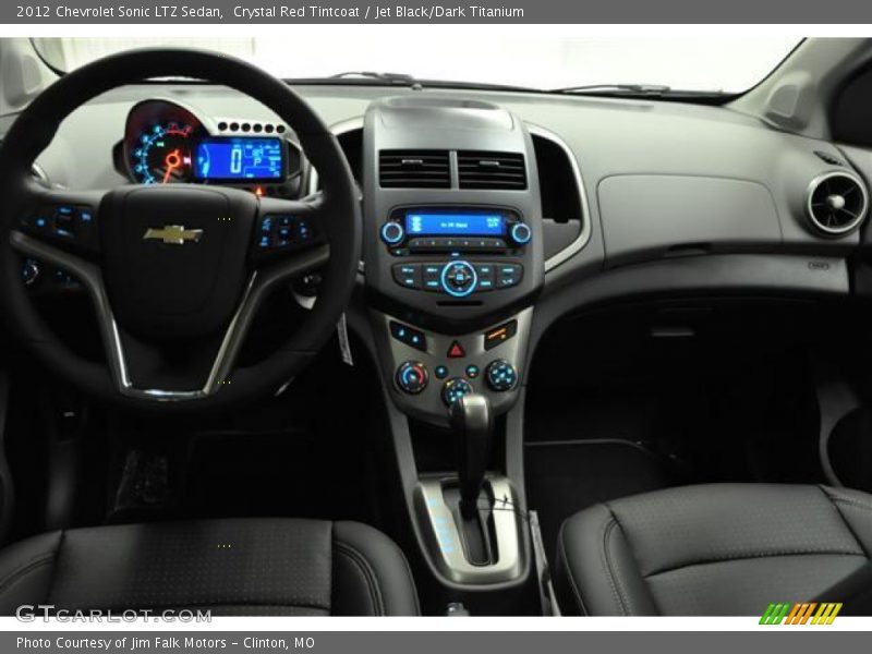Crystal Red Tintcoat / Jet Black/Dark Titanium 2012 Chevrolet Sonic LTZ Sedan