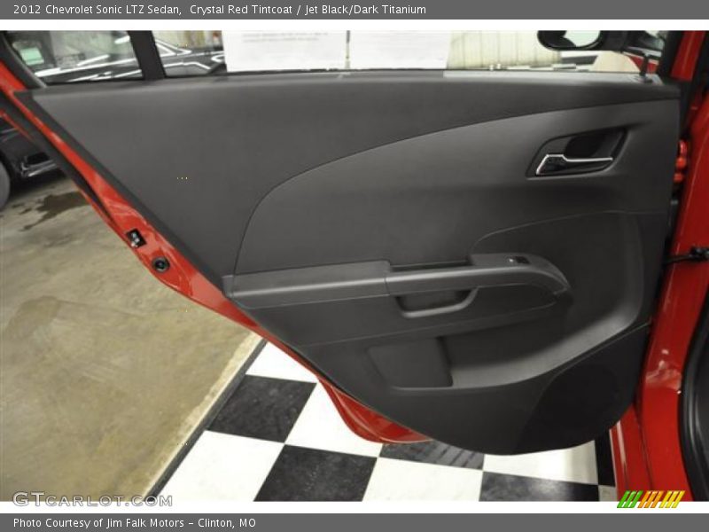 Crystal Red Tintcoat / Jet Black/Dark Titanium 2012 Chevrolet Sonic LTZ Sedan