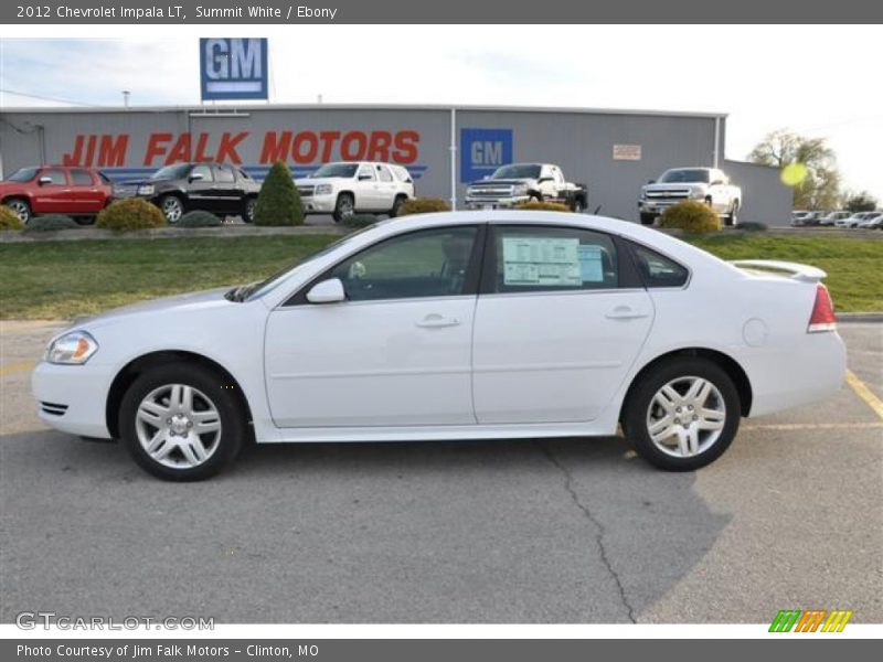Summit White / Ebony 2012 Chevrolet Impala LT