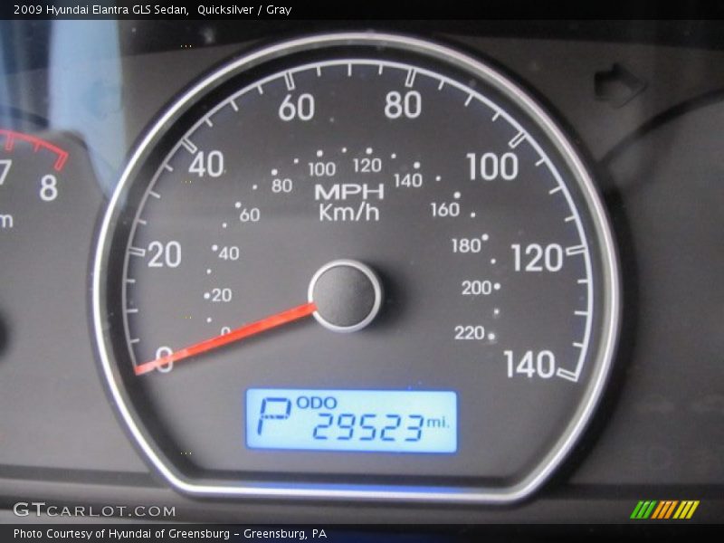 Quicksilver / Gray 2009 Hyundai Elantra GLS Sedan