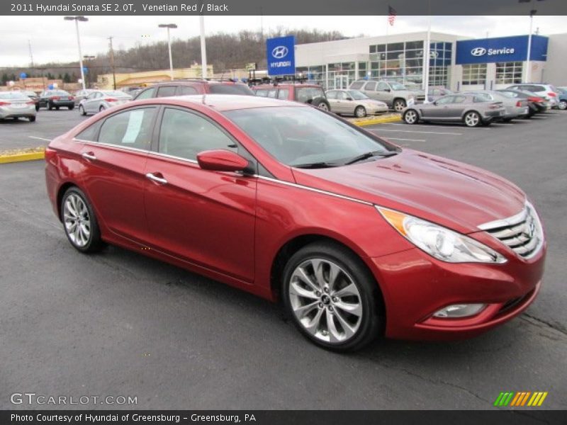 Venetian Red / Black 2011 Hyundai Sonata SE 2.0T