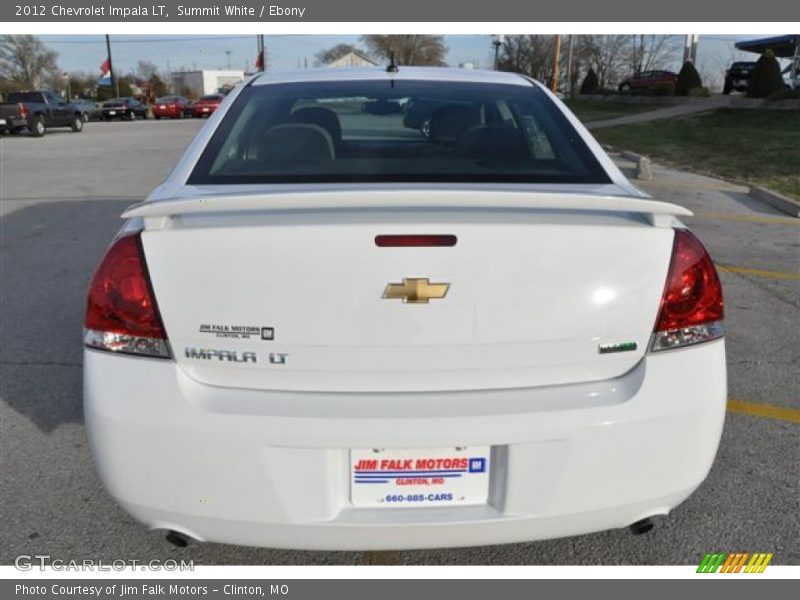 Summit White / Ebony 2012 Chevrolet Impala LT