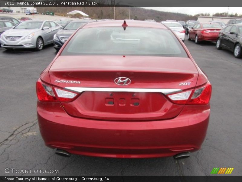 Venetian Red / Black 2011 Hyundai Sonata SE 2.0T