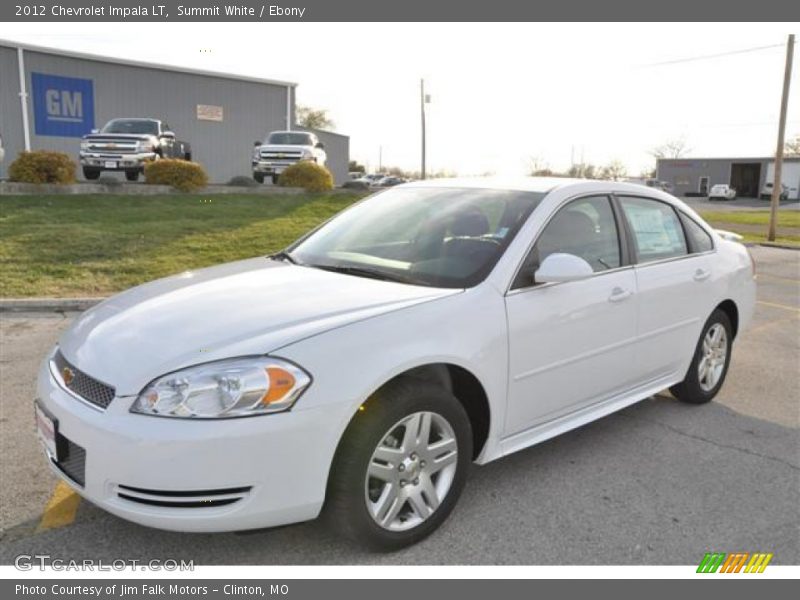 Summit White / Ebony 2012 Chevrolet Impala LT
