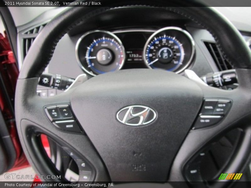 Venetian Red / Black 2011 Hyundai Sonata SE 2.0T