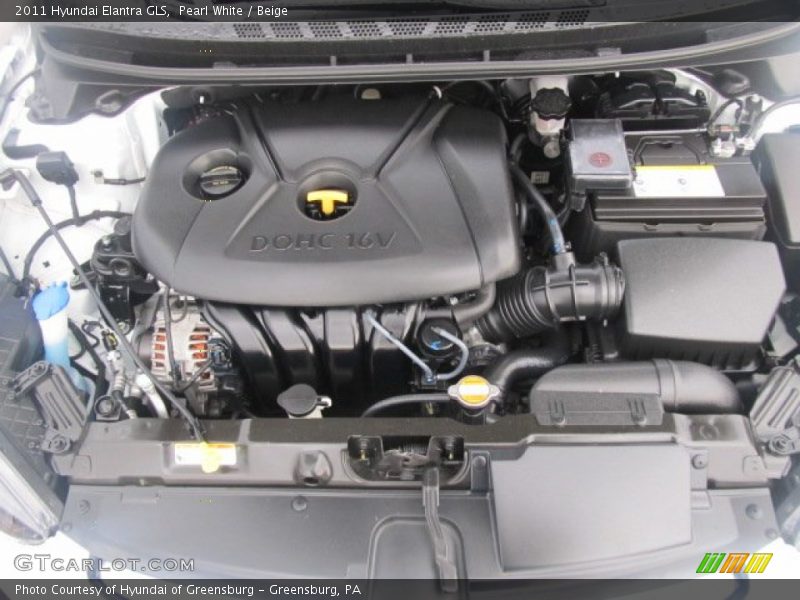 Pearl White / Beige 2011 Hyundai Elantra GLS