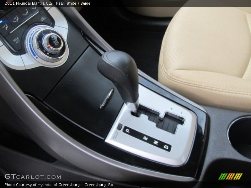 Pearl White / Beige 2011 Hyundai Elantra GLS
