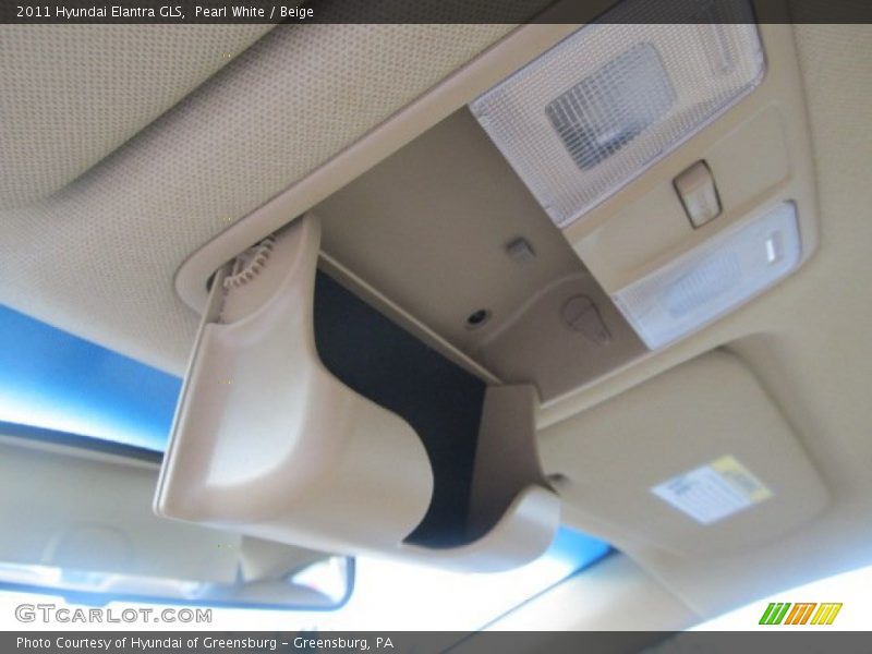 Pearl White / Beige 2011 Hyundai Elantra GLS