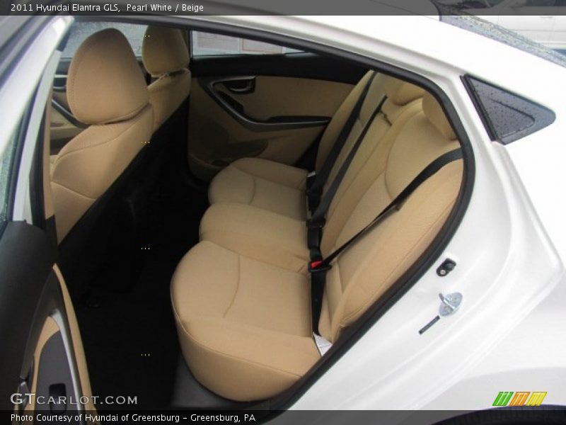 Pearl White / Beige 2011 Hyundai Elantra GLS