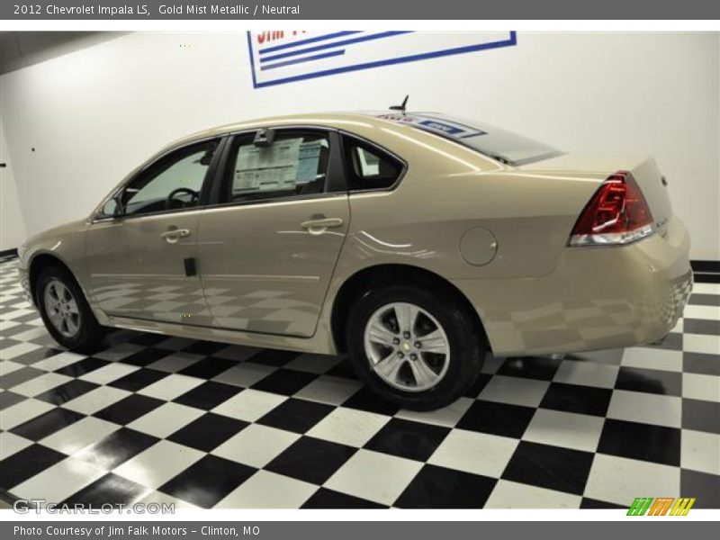 Gold Mist Metallic / Neutral 2012 Chevrolet Impala LS