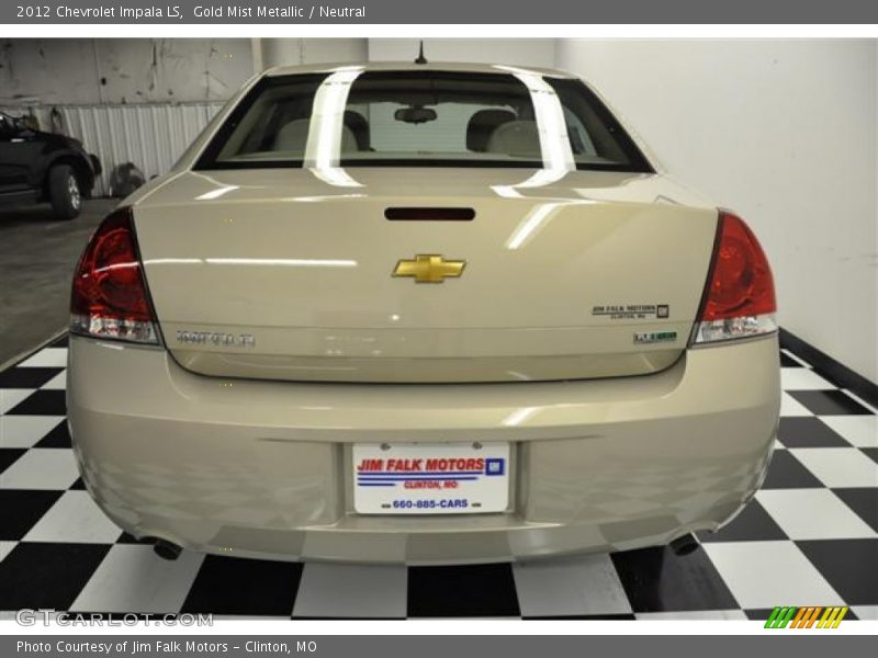 Gold Mist Metallic / Neutral 2012 Chevrolet Impala LS