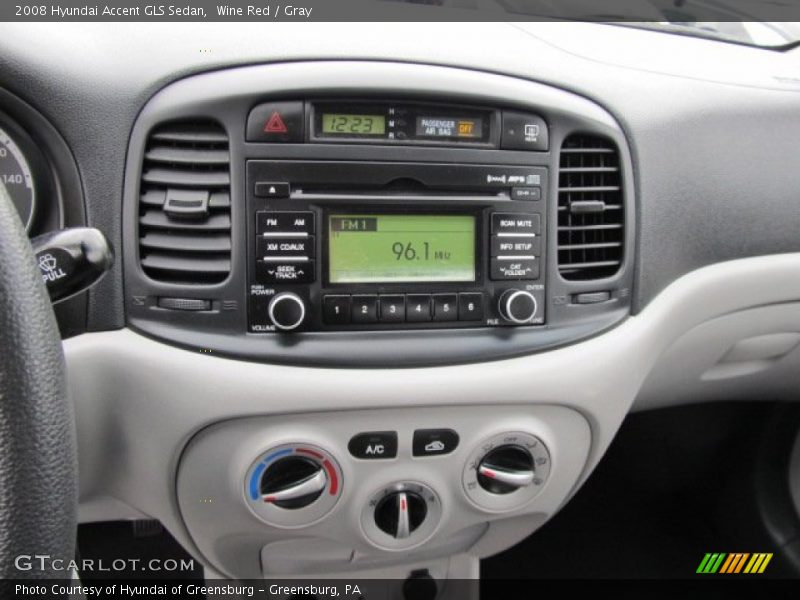 Wine Red / Gray 2008 Hyundai Accent GLS Sedan