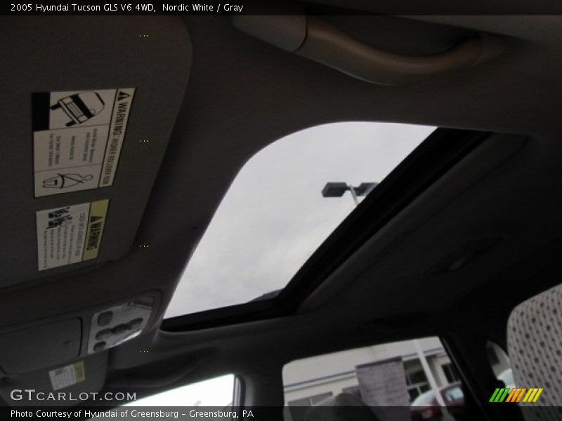 Nordic White / Gray 2005 Hyundai Tucson GLS V6 4WD