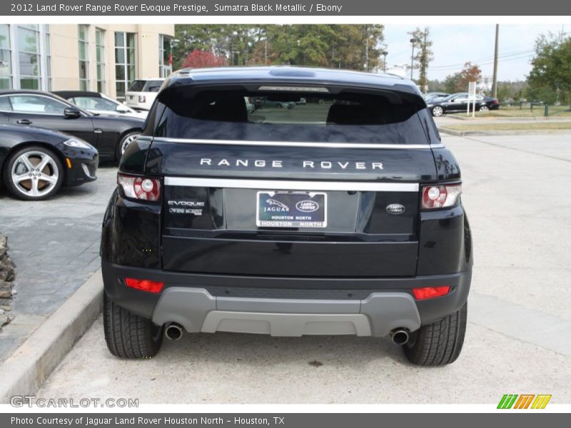 Sumatra Black Metallic / Ebony 2012 Land Rover Range Rover Evoque Prestige