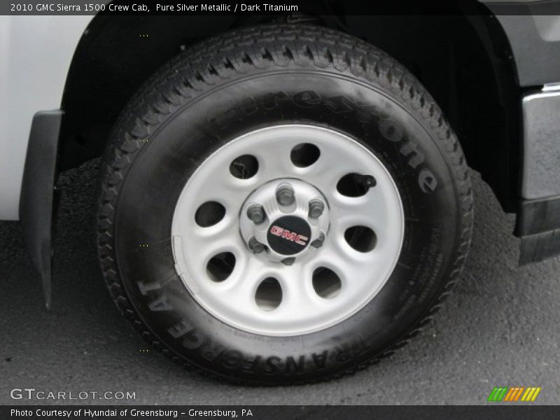 Pure Silver Metallic / Dark Titanium 2010 GMC Sierra 1500 Crew Cab