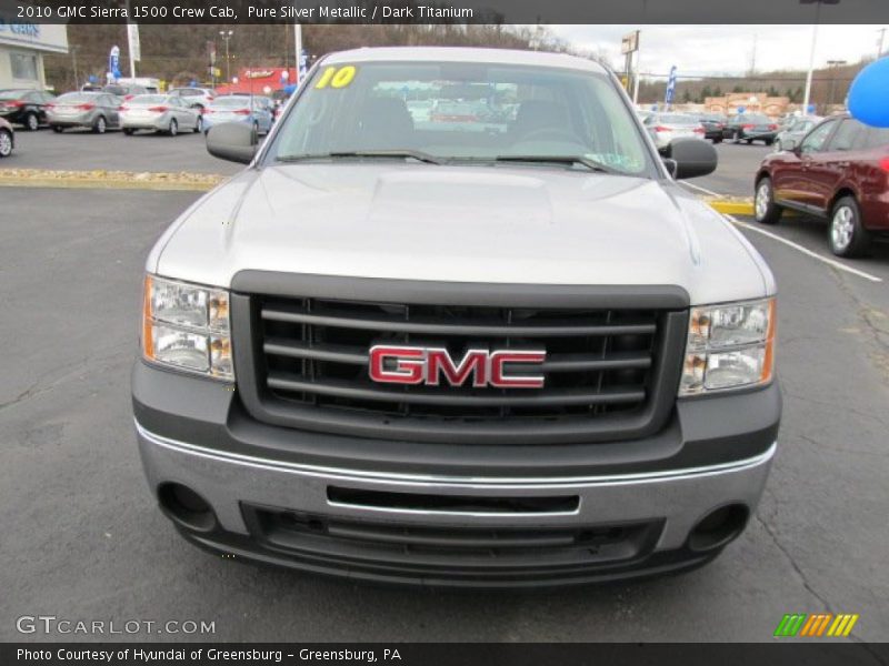 Pure Silver Metallic / Dark Titanium 2010 GMC Sierra 1500 Crew Cab