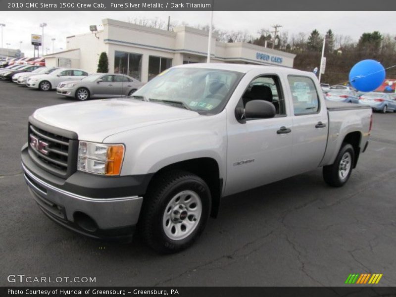 Pure Silver Metallic / Dark Titanium 2010 GMC Sierra 1500 Crew Cab