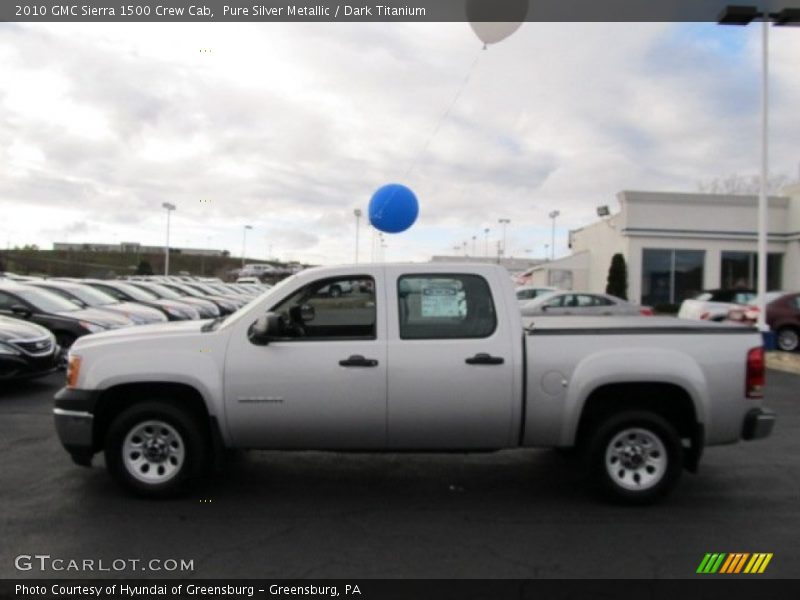 Pure Silver Metallic / Dark Titanium 2010 GMC Sierra 1500 Crew Cab