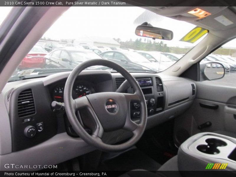 Pure Silver Metallic / Dark Titanium 2010 GMC Sierra 1500 Crew Cab
