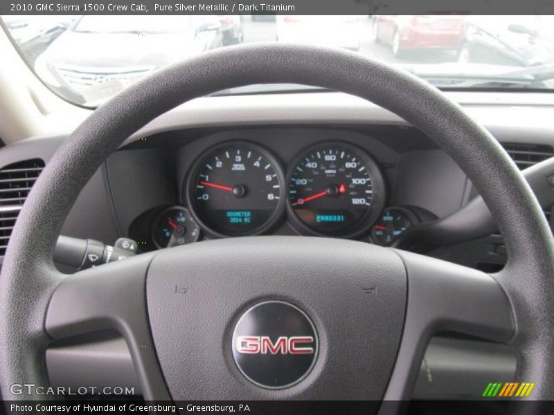 Pure Silver Metallic / Dark Titanium 2010 GMC Sierra 1500 Crew Cab