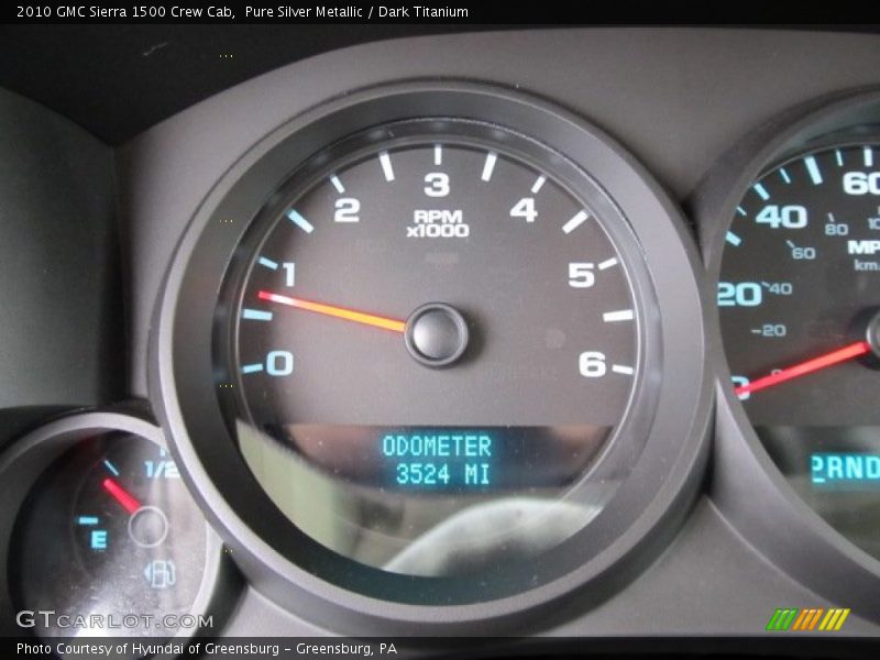 Pure Silver Metallic / Dark Titanium 2010 GMC Sierra 1500 Crew Cab