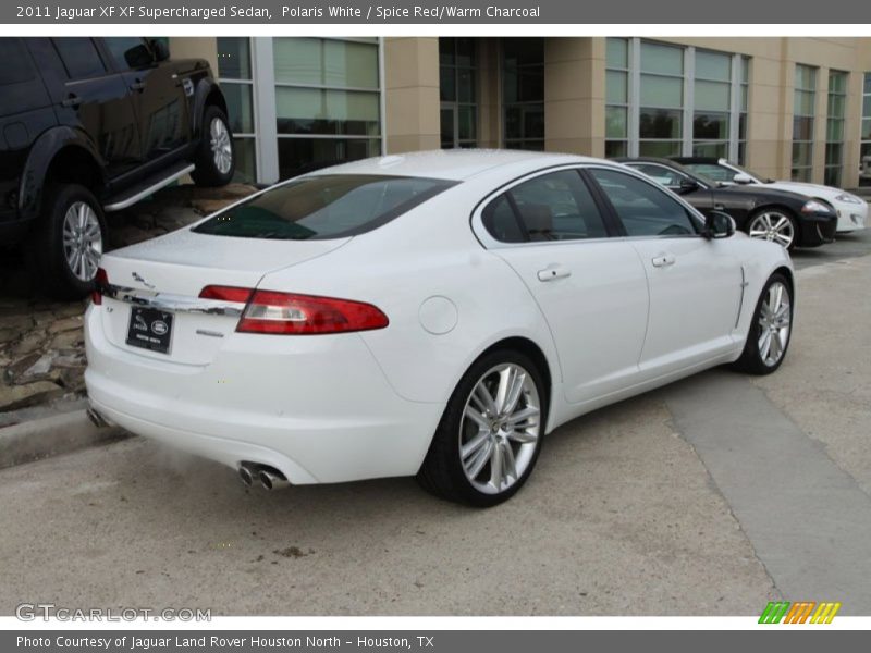 Polaris White / Spice Red/Warm Charcoal 2011 Jaguar XF XF Supercharged Sedan