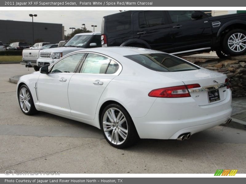 Polaris White / Spice Red/Warm Charcoal 2011 Jaguar XF XF Supercharged Sedan
