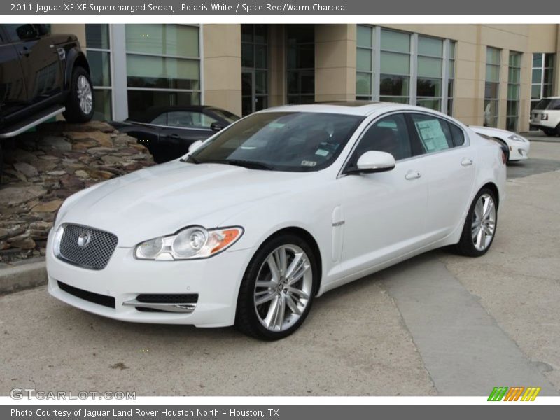 Polaris White / Spice Red/Warm Charcoal 2011 Jaguar XF XF Supercharged Sedan
