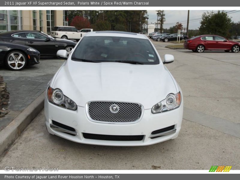 Polaris White / Spice Red/Warm Charcoal 2011 Jaguar XF XF Supercharged Sedan