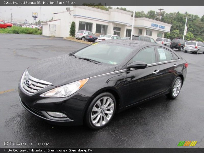 Midnight Black / Black 2011 Hyundai Sonata SE