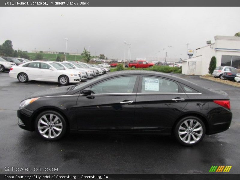 Midnight Black / Black 2011 Hyundai Sonata SE