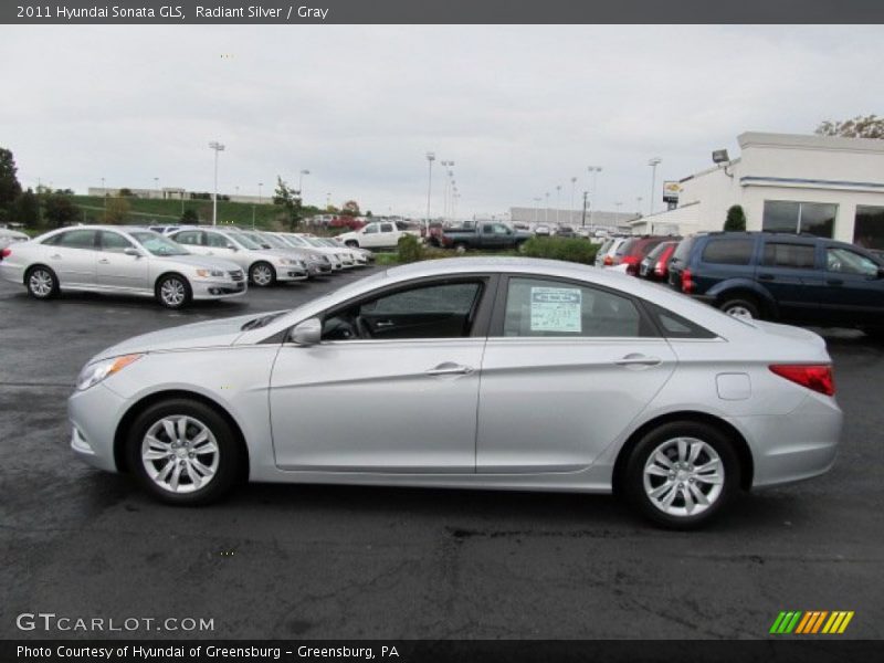 Radiant Silver / Gray 2011 Hyundai Sonata GLS